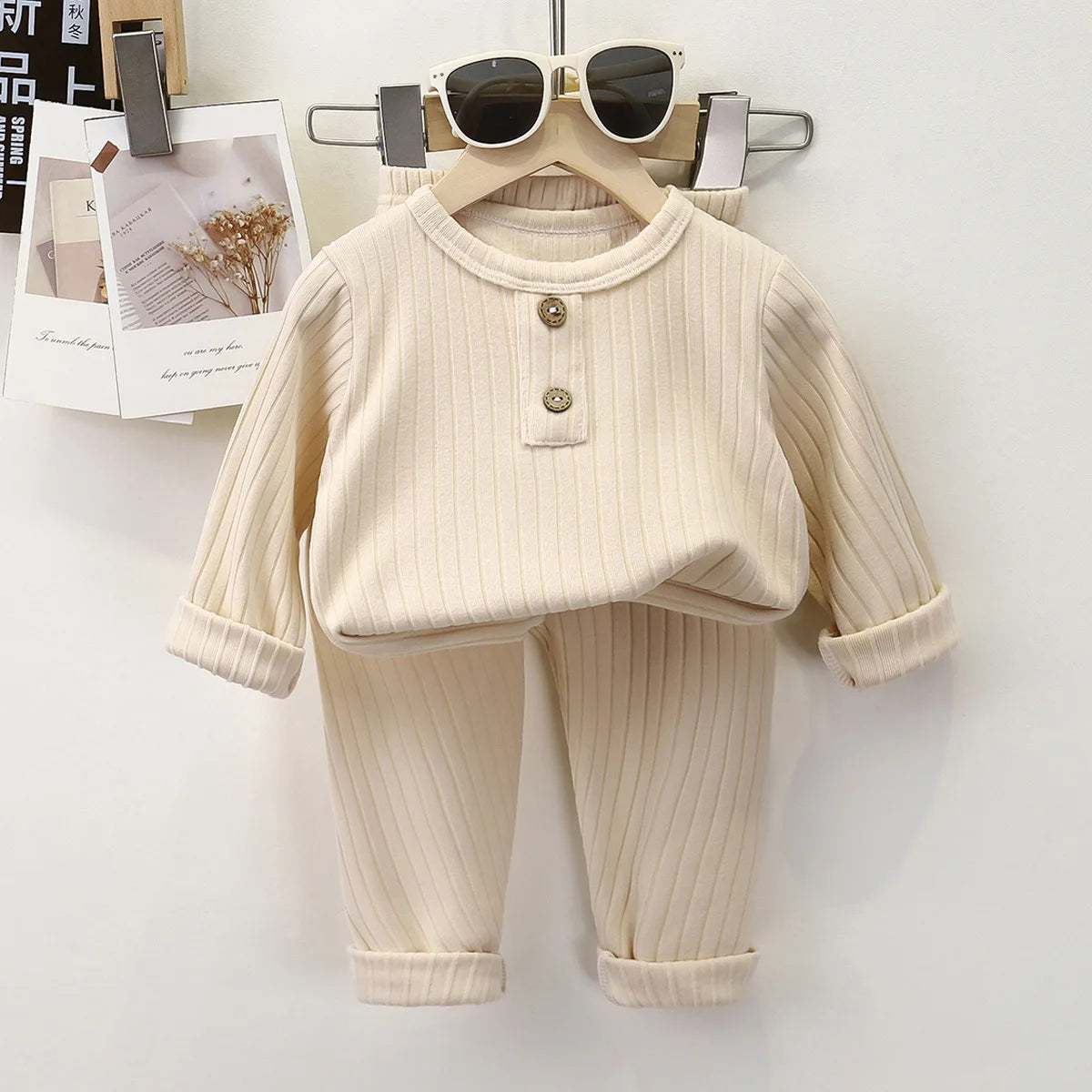 New Boys Baby Long Loungewear Children's Clothing Children's Underwear Set Autumn Clothes Toddler Home Clothes Baby Johns Sets