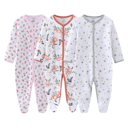 Cotton 1/3PCS Newborn Full Sleeve Autumn Baby Boy Clothes Romper Baby Girl Clothes Roupas de bebe Girls Baby Clothing