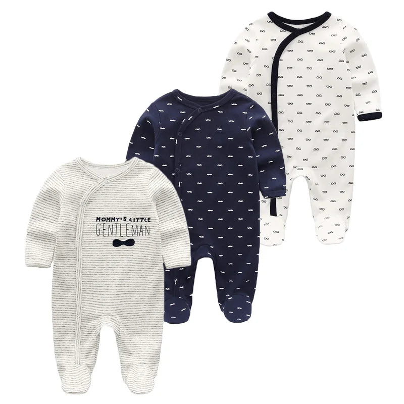 Cotton 1/3PCS Newborn Full Sleeve Autumn Baby Boy Clothes Romper Baby Girl Clothes Roupas de bebe Girls Baby Clothing