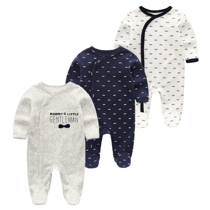 Cotton 1/3PCS Newborn Full Sleeve Autumn Baby Boy Clothes Romper Baby Girl Clothes Roupas de bebe Girls Baby Clothing