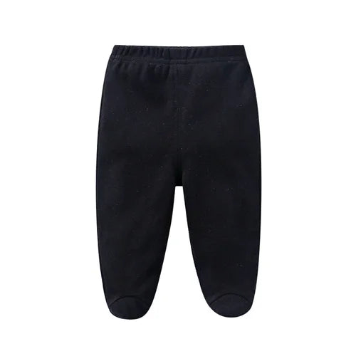 Lawadka 0-12M Cotton Newborn Baby Boy Girl Pants Solid Wrap Foot Long Trousers Casual Baby Leggings For Girls Boys Spring Autumn