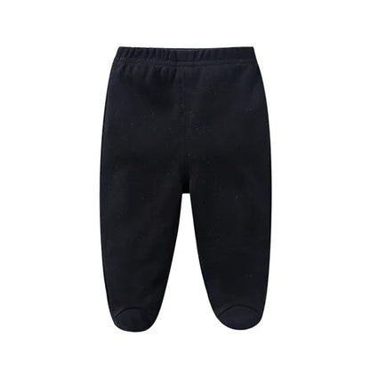 Lawadka 0-12M Cotton Newborn Baby Boy Girl Pants Solid Wrap Foot Long Trousers Casual Baby Leggings For Girls Boys Spring Autumn