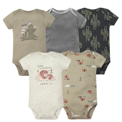 2026 Baby Bodysuit Baby Girl Jumpsuit 5-Pack Summer Toddler Boys Clothes Cotton Cartoon Newborn Ropa Bebe Clothing Costume