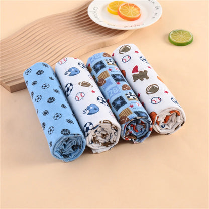 4Pcs Neutral Baby Swaddle Blanket Set
