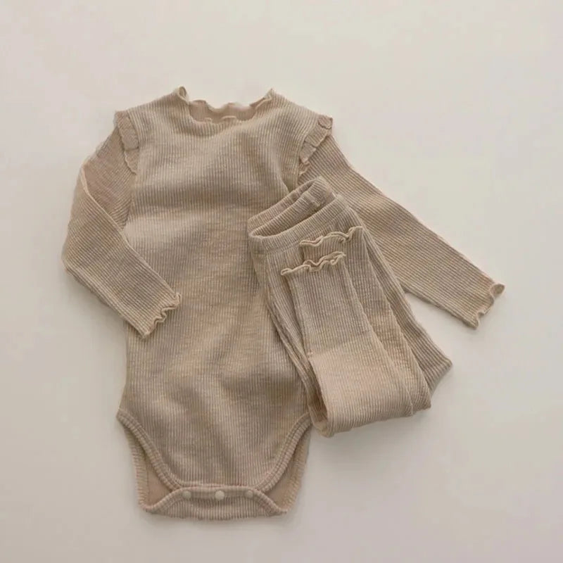 Spring Baby Girl Clothes Sets Cotton 2 pcs Bodysuit + Leggigs Newborn Baby Clothes