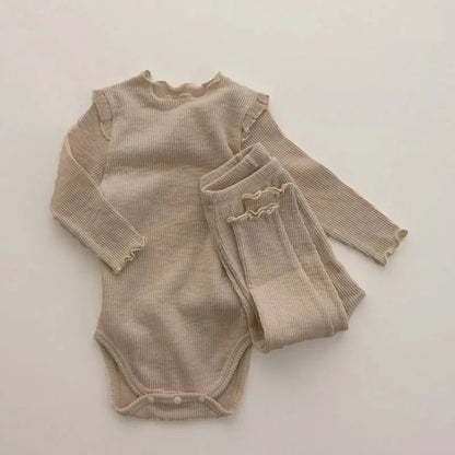 Spring Baby Girl Clothes Sets Cotton 2 pcs Bodysuit + Leggigs Newborn Baby Clothes