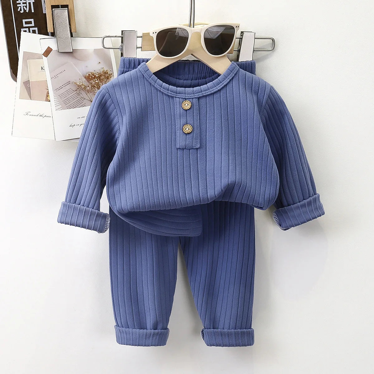 New Boys Baby Long Loungewear Children's Clothing Children's Underwear Set Autumn Clothes Toddler Home Clothes Baby Johns Sets
