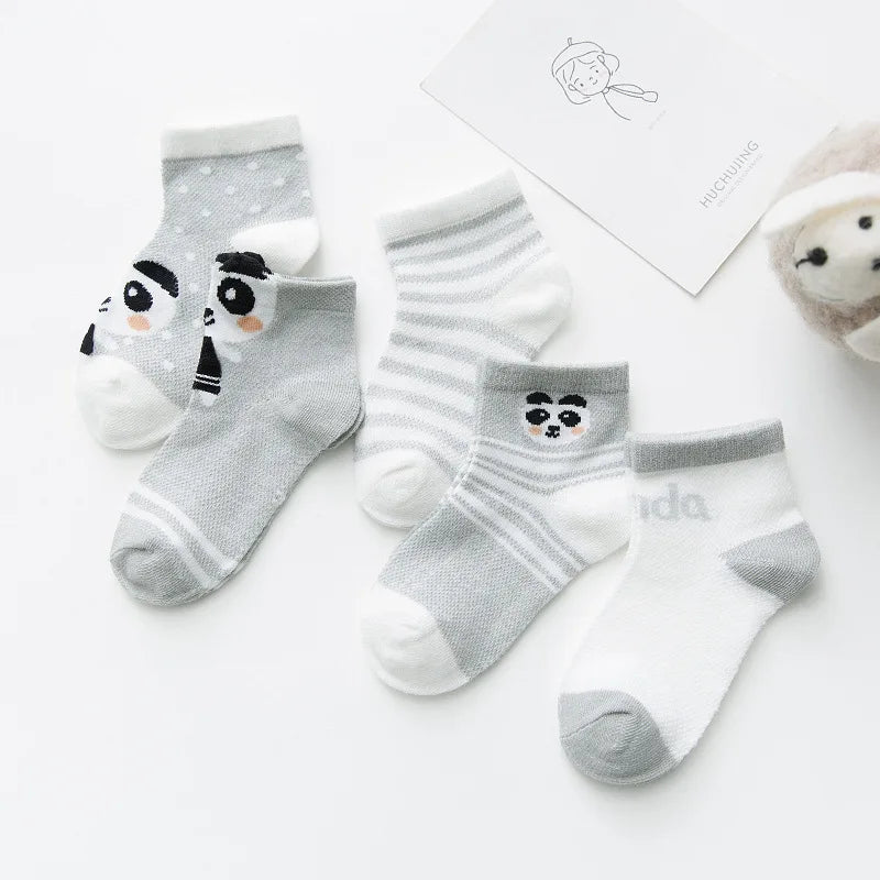 5Pairs Baby Socks for Girls Cotton Mesh