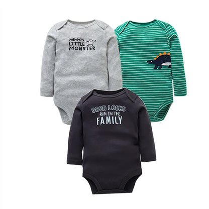 Spring Autumn Baby Bodysuits 3/4/5PCS Long Sleeve Baby Boy Girl Clothes 100% Cotton Newborn Body Infant 0-24Month