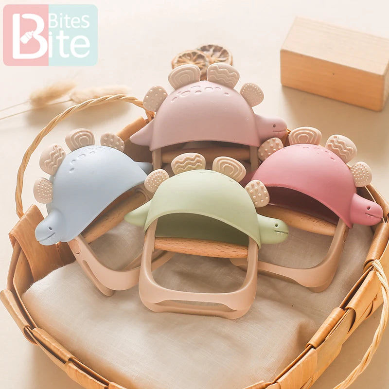 Baby Silicone Teether Dinosaur Silicone Gloves