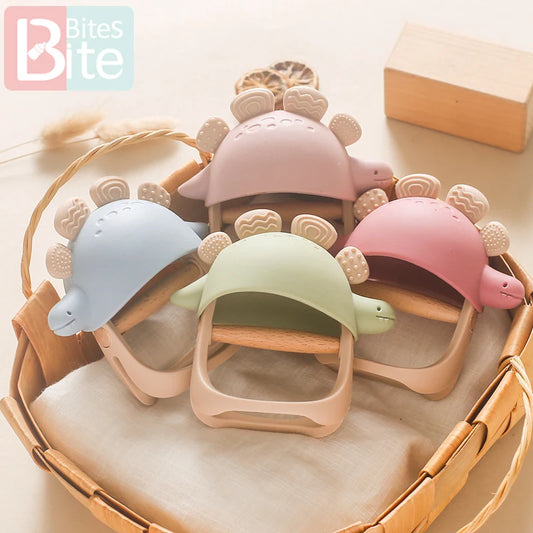 Baby Silicone Teether Dinosaur Silicone Gloves
