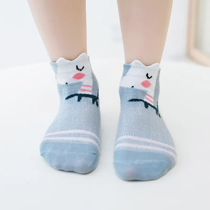 5Pairs Baby Socks for Girls Cotton Mesh