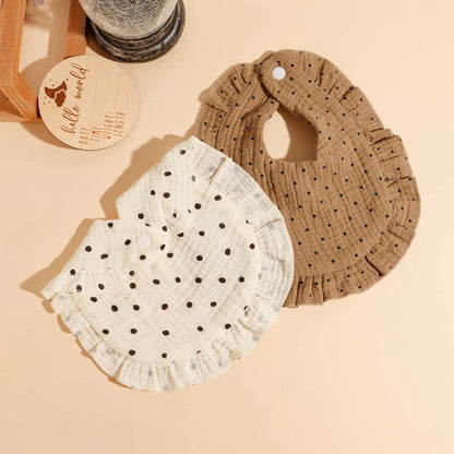 3pcs Baby Ruffle Edge Bibs Infant Burp Cloth