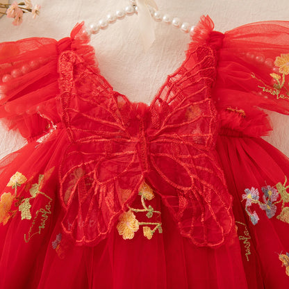 Princess Dress, Cute Butterfly Wing Children'S Clothing