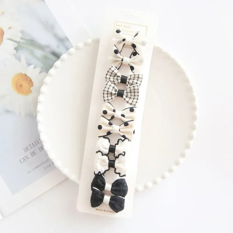 10Pcs/Set Children's Hairpins Cute Headwear Hair Accessories Bow for Baby Girl Scrunchie Hair Clips Kids Barrettes Headwear