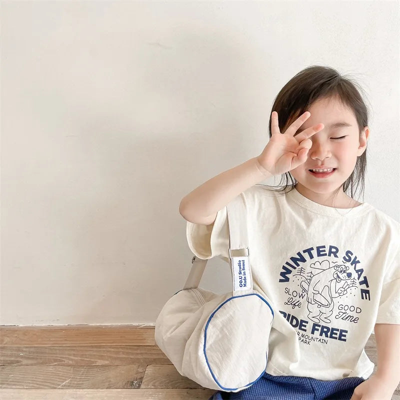 Cartoon Letters Short Sleeve T-shirts