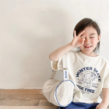 Cartoon Letters Short Sleeve T-shirts