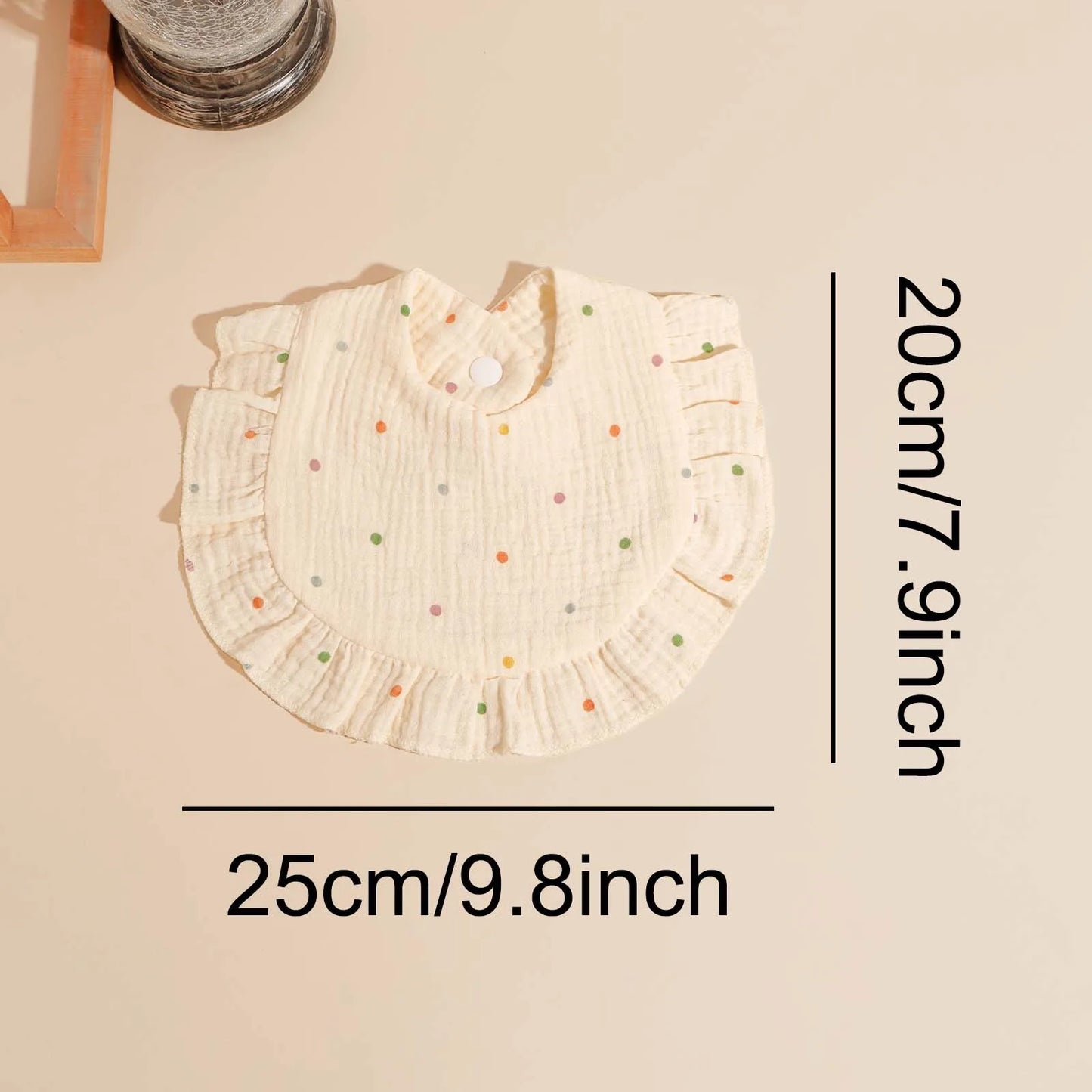 3pcs Baby Ruffle Edge Bibs Infant Burp Cloth