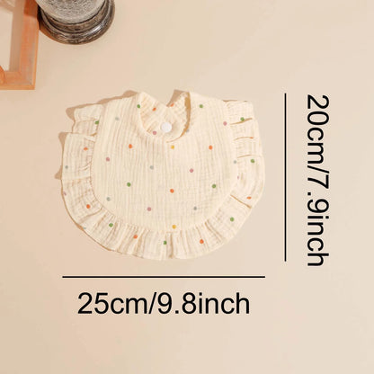 3pcs Baby Ruffle Edge Bibs Infant Burp Cloth