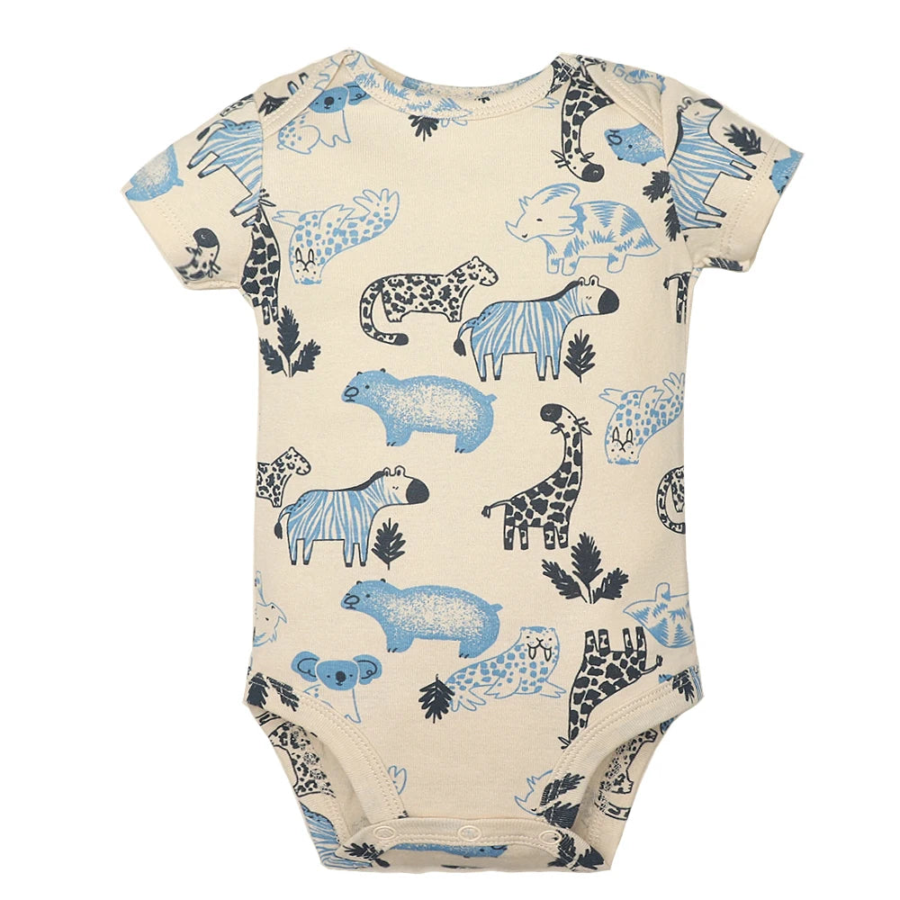 2026 Baby Bodysuit Baby Girl Jumpsuit 5-Pack Summer Toddler Boys Clothes Cotton Cartoon Newborn Ropa Bebe Clothing Costume