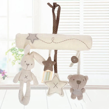 Hanging Bed Rabbit Baby Hand Bell Safety Seat Plush Toy Multifunctional Plush Toy Stroller