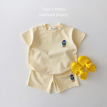 2PCS Baby Clothes Infant Top and Bottom Set Baby Boys Girls