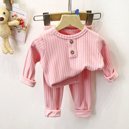 New Boys Baby Long Loungewear Children's Clothing Children's Underwear Set Autumn Clothes Toddler Home Clothes Baby Johns Sets