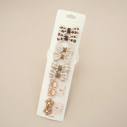 10Pcs/Set Children's Hairpins Cute Headwear Hair Accessories Bow for Baby Girl Scrunchie Hair Clips Kids Barrettes Headwear