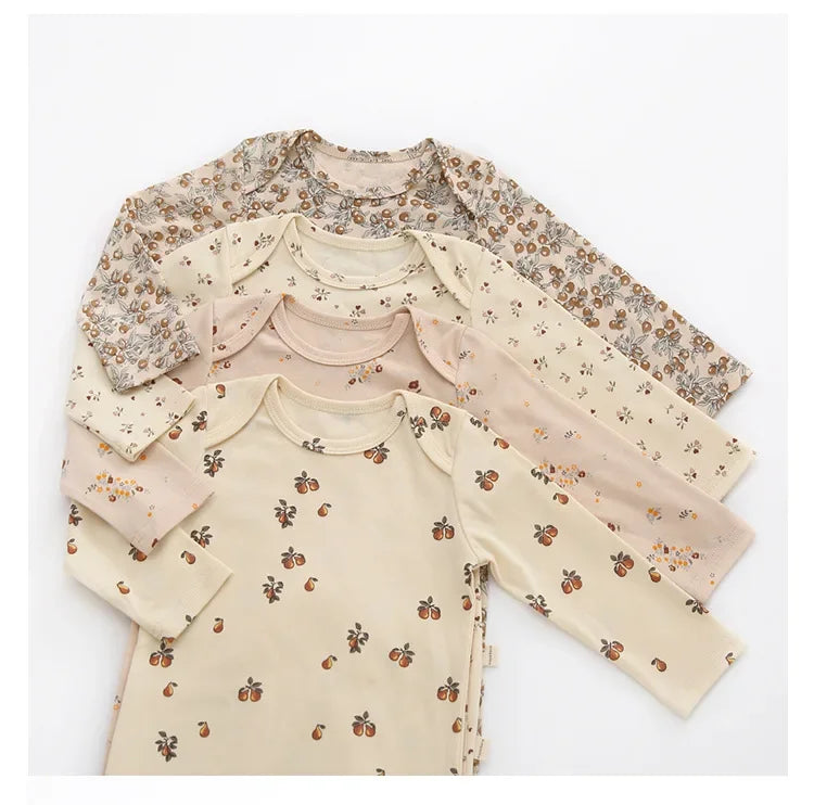 New Fall Baby Clothing Newborn Baby Girl Clothes Floral Romper Jumpsuit Long Sleeve Clothes Spring Autumn Outfits