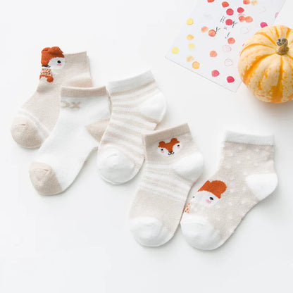 5Pairs Baby Socks for Girls Cotton Mesh