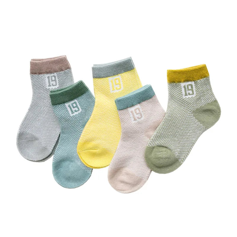 5Pairs Baby Socks for Girls Cotton Mesh
