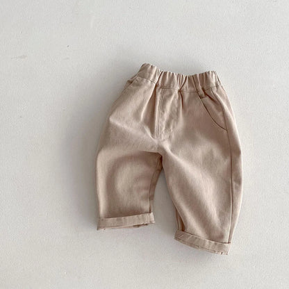 Striped Pants/Trousers Children Solid Denim Jeans Britches