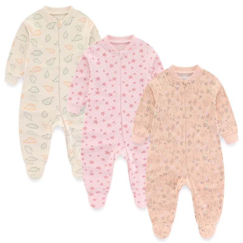 Cotton 1/3PCS Newborn Full Sleeve Autumn Baby Boy Clothes Romper Baby Girl Clothes Roupas de bebe Girls Baby Clothing