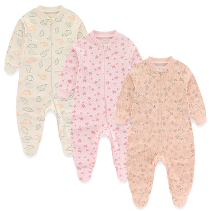 Cotton 1/3PCS Newborn Full Sleeve Autumn Baby Boy Clothes Romper Baby Girl Clothes Roupas de bebe Girls Baby Clothing
