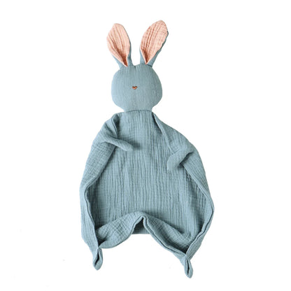 Soothing Towel 100% Muslin Cotton Infant Cartoon Handkerchief Cute Bunny