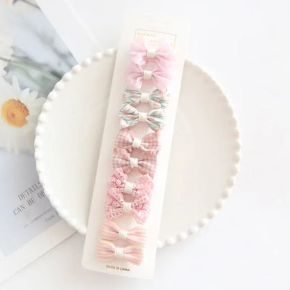 10Pcs/Set Children's Hairpins Cute Headwear Hair Accessories Bow for Baby Girl Scrunchie Hair Clips Kids Barrettes Headwear