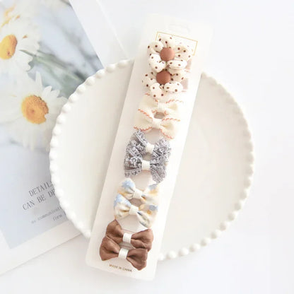 10Pcs/Set Children's Hairpins Cute Headwear Hair Accessories Bow for Baby Girl Scrunchie Hair Clips Kids Barrettes Headwear
