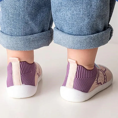 Baby Shoes Anti-slip Breathable Infant Crib Floor Socks with Rubber Sole for Children