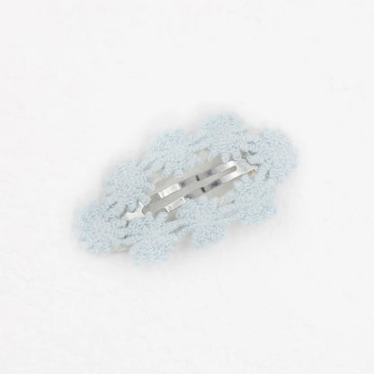 6Pcs/Set Ins Flower Crochet Bobby Snap Hairpins 6.5cm Knitted Princess Baby Girls Hair Bow Clips Safety Korean Newborn Hairgrips