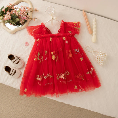 Princess Dress, Cute Butterfly Wing Children'S Clothing