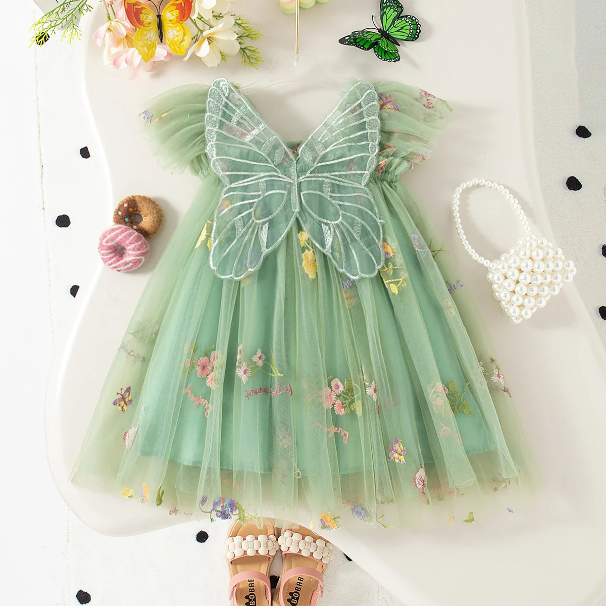 Princess Dress, Cute Butterfly Wing Children'S Clothing