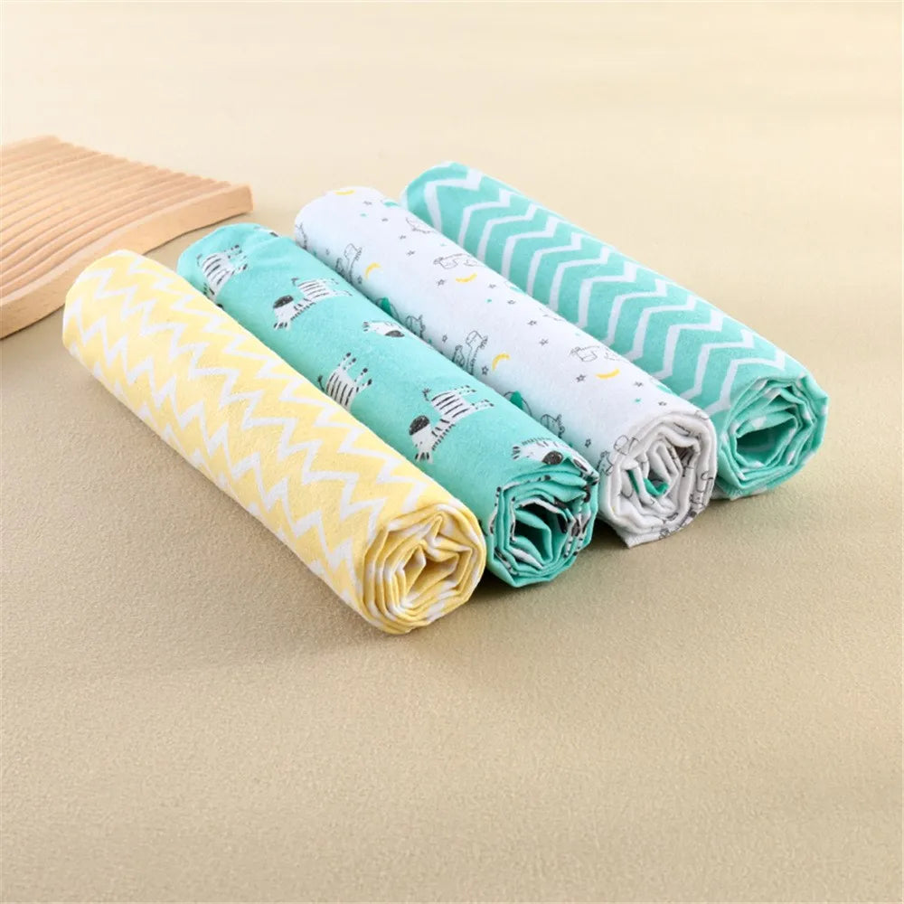 4Pcs Neutral Baby Swaddle Blanket Set