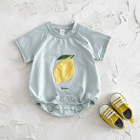 Summer Baby Bubble Romper Newborn Girl Clothing Fruit Patch Short Sleeved New Shorts Crawling Children 0-18M Boys Casual