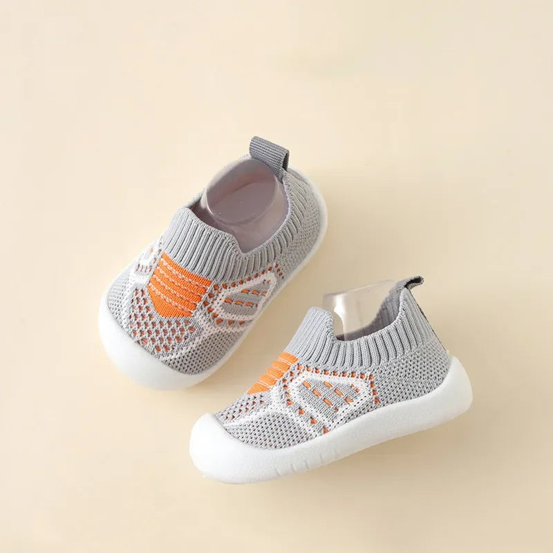 Baby Shoes Anti-slip Breathable Infant Crib Floor Socks with Rubber Sole for Children