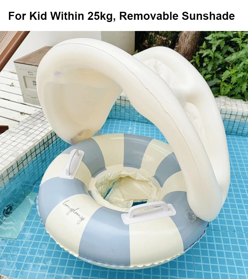 Rooxin Pool Float Swim Ring Tube Inflatable Swimming Seat Floating Ring Swimming Circle Beach Water Play Equipment