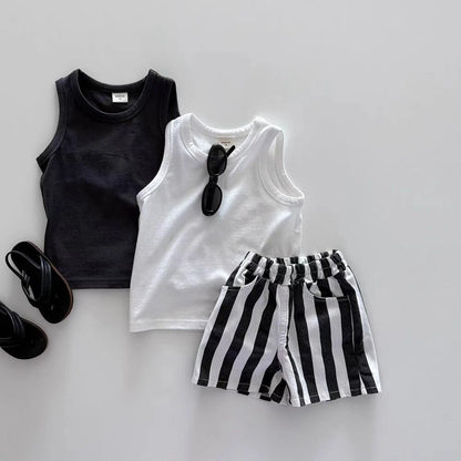 K2630 Korean Style Soft Casual Fashionable Short Pants for Boys And Girls Cute And Trendy Children's Clothing New 2025 Model