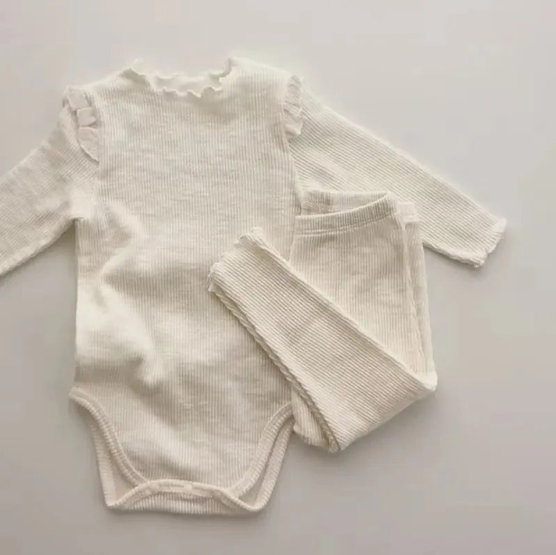 Spring Baby Girl Clothes Sets Cotton 2 pcs Bodysuit + Leggigs Newborn Baby Clothes