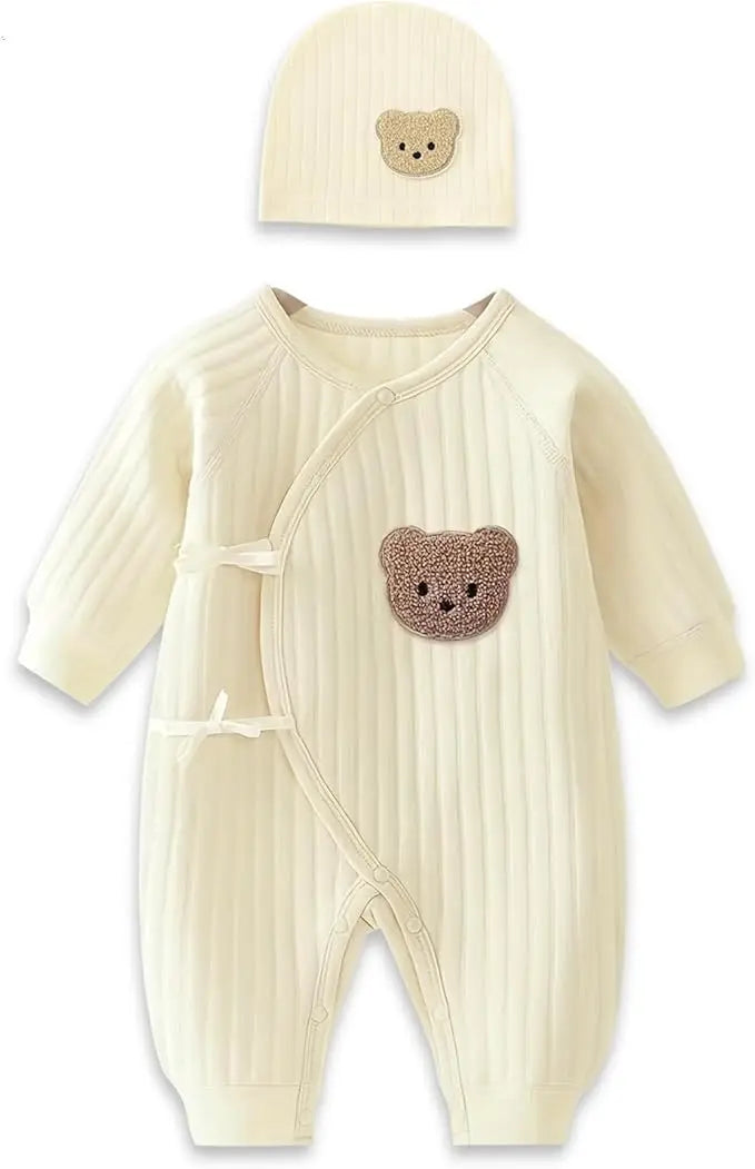 Somenie Boys Girls Bodysuit Newborn Winter Onesie Clothes Cotton Toddler Home Wear  0-6M Thickened Spring and Autumn Clothing