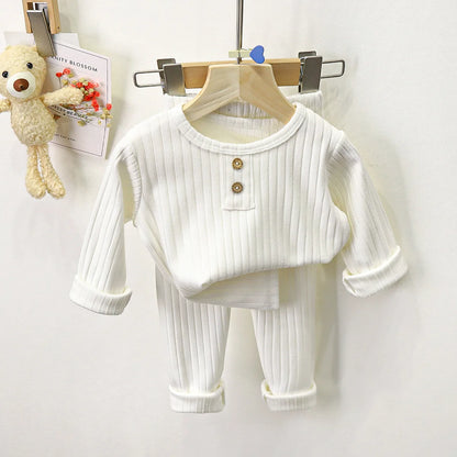 New Boys Baby Long Loungewear Children's Clothing Children's Underwear Set Autumn Clothes Toddler Home Clothes Baby Johns Sets
