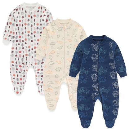 Cotton 1/3PCS Newborn Full Sleeve Autumn Baby Boy Clothes Romper Baby Girl Clothes Roupas de bebe Girls Baby Clothing